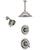 Delta Victorian Dual Thermostatic Control Handle Stainless Steel Finish Shower System, Diverter, Showerhead, and Ceiling Mount Showerhead SS17T2551SS6