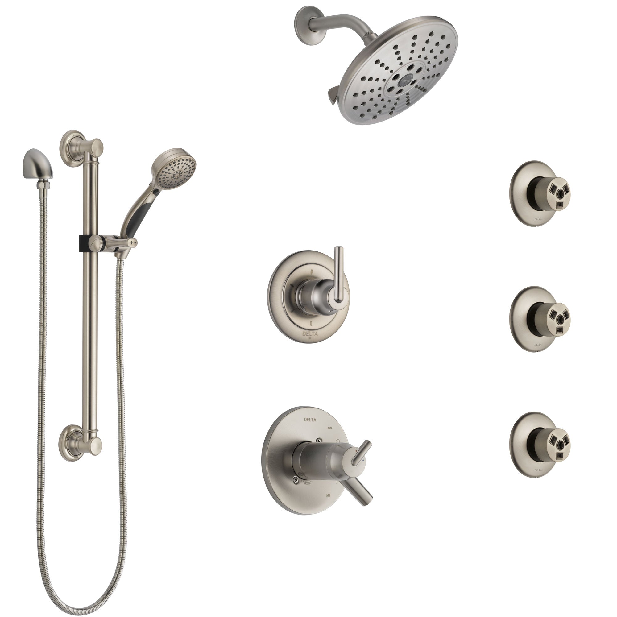 Delta Trinsic Dual Thermostatic Control Stainless Steel Finish Shower 