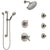 Delta Trinsic Dual Thermostatic Control Stainless Steel Finish Shower System, Diverter, Showerhead, 3 Body Sprays, Grab Bar Hand Spray SS17T2591SS1