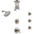 Delta Trinsic Dual Thermostatic Control Stainless Steel Finish Shower System, Diverter, Showerhead, Ceiling Showerhead, and 3 Body Sprays SS17T2591SS6
