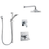 Delta Ara Chrome Finish Shower System with Dual Thermostatic Control Handle, 3-Setting Diverter, Showerhead, and Hand Shower with Slidebar SS17T26715