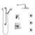 Delta Ara Chrome Shower System with Dual Thermostatic Control, 6-Setting Diverter, Showerhead, 3 Body Sprays, and Hand Shower with Grab Bar SS17T26722
