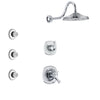 Delta Addison Chrome Finish Shower System with Dual Thermostatic Control Handle, 3-Setting Diverter, Showerhead, and 3 Body Sprays SS17T29211