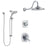 Delta Addison Chrome Finish Shower System with Dual Thermostatic Control Handle, Diverter, Showerhead, and Temp2O Hand Shower with Slidebar SS17T29214