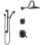 Delta Addison Venetian Bronze Shower System with Dual Thermostatic Control Handle, Diverter, Showerhead, and Hand Shower with Grab Bar SS17T2921RB3