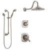 Delta Addison Dual Thermostatic Control Handle Stainless Steel Finish Shower System, Diverter, Showerhead, and Hand Shower with Slidebar SS17T2921SS5