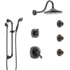 Delta Addison Venetian Bronze Shower System with Dual Thermostatic Control, Diverter, Showerhead, 3 Body Sprays, and Hand Shower SS17T2922RB3
