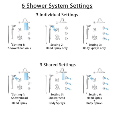 Delta Addison Dual Thermostatic Control Stainless Steel Finish Shower System, Diverter, Showerhead, 3 Body Sprays, and Temp2O Hand Shower SS17T2922SS5