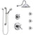 Delta Cassidy Chrome Shower System with Dual Thermostatic Control, Diverter, Showerhead, 3 Body Sprays, and Hand Shower with Grab Bar SS17T29711