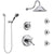 Delta Cassidy Chrome Shower System with Dual Thermostatic Control Handle, 6-Setting Diverter, Showerhead, 3 Body Sprays, and Hand Shower SS17T29716