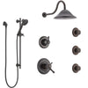 Delta Cassidy Venetian Bronze Shower System with Dual Thermostatic Control, Diverter, Showerhead, 3 Body Sprays, and Hand Shower SS17T2971RB4