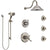 Delta Cassidy Dual Thermostatic Control Stainless Steel Finish Shower System, Diverter, Showerhead, 3 Body Sprays, and Hand Shower SS17T2971SS3