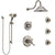 Delta Cassidy Dual Thermostatic Control Stainless Steel Finish Shower System, Diverter, Showerhead, 3 Body Sprays, and Hand Shower SS17T2971SS4