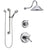 Delta Cassidy Chrome Finish Shower System with Dual Thermostatic Control Handle, Diverter, Showerhead, and Hand Shower with Grab Bar SS17T29723