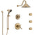 Delta Cassidy Champagne Bronze Shower System with Dual Thermostatic Control, Diverter, Showerhead, 3 Body Sprays, and Hand Shower SS17T2972CZ2