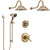 Delta Cassidy Champagne Bronze Shower System with Dual Thermostatic Control Handle, 6-Setting Diverter, 2 Showerheads, Hand Shower SS17T2972CZ4
