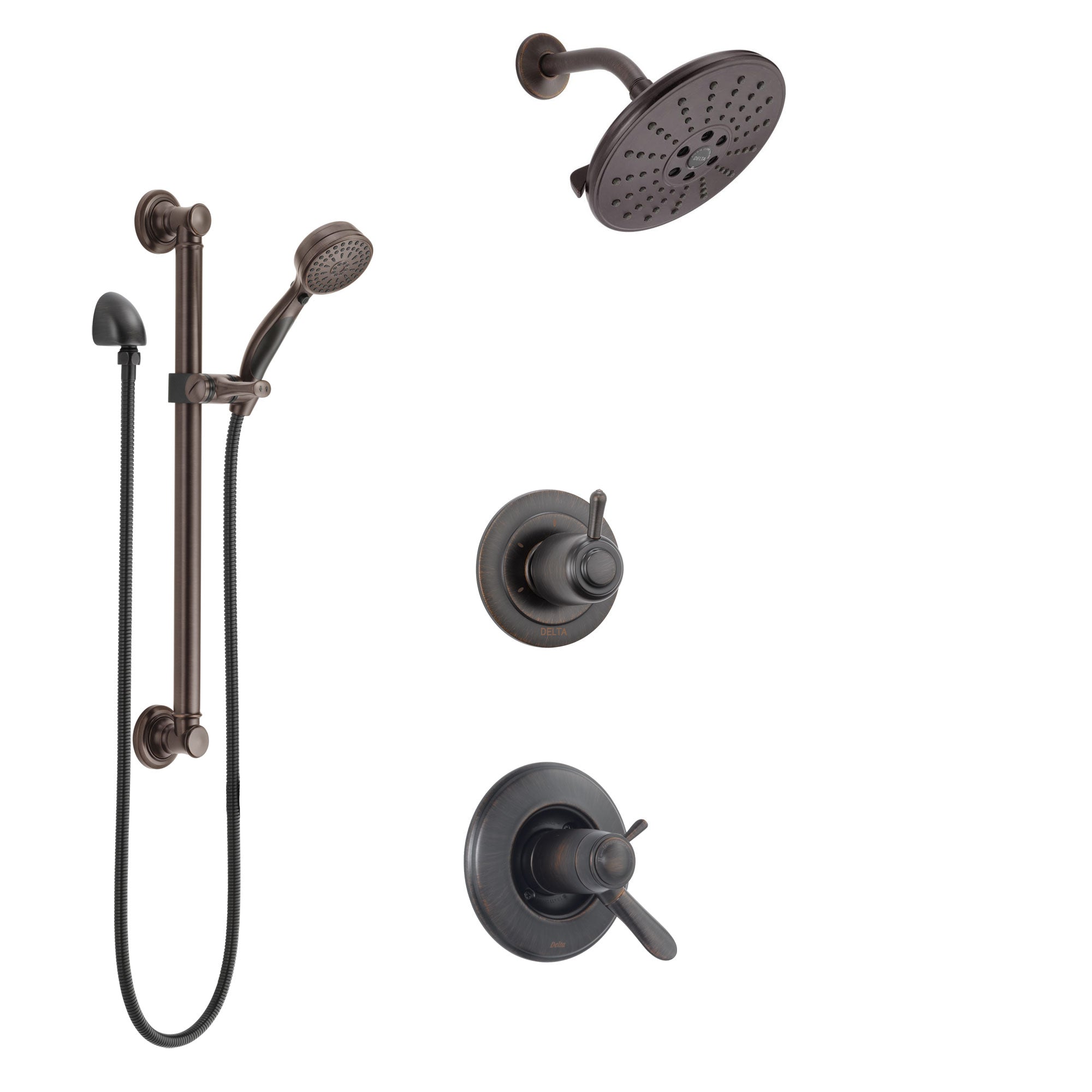 Delta Lahara Venetian Bronze Shower System with Dual Thermostatic Cont 