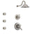 Delta Lahara Stainless Steel Finish Shower System with Dual Thermostatic Control Handle, 3-Setting Diverter, Showerhead, and 3 Body Sprays SS17T381SS3