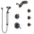 Delta Lahara Venetian Bronze Shower System with Dual Thermostatic Control, Diverter, Dual Showerhead, 3 Body Sprays, and Hand Shower SS17T382RB3