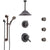 Delta Lahara Venetian Bronze Dual Thermostatic Control Shower System, Diverter, Ceiling Showerhead, 3 Body Sprays, and Grab Bar Hand Spray SS17T382RB7