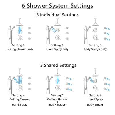 Delta Lahara Venetian Bronze Dual Thermostatic Control Shower System, Diverter, Ceiling Showerhead, 3 Body Sprays, and Grab Bar Hand Spray SS17T382RB7