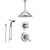 Delta Lahara Chrome Shower System with Thermostatic Shower Handle, 3-setting Diverter, Large Ceiling Mount Rain Showerhead, and Handheld Shower Spray SS17T3883