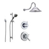 Delta Lahara Chrome Shower System with Thermostatic Shower Handle, 3-setting Diverter, Large Rain Showerhead, and Handheld Shower SS17T3884