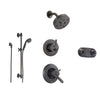 Delta Lahara Venetian Bronze Shower System with Thermostatic Shower Handle, 6-setting Diverter, Showerhead, Handheld Shower, and Dual Body Spray Shower Plate SS17T3895RB