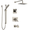 Delta Vero Stainless Steel Finish Tub and Shower System with Dual Thermostatic Control Handle, Diverter, Showerhead, and Hand Shower SS17T4531SS5