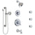 Delta Victorian Chrome Dual Thermostatic Control Tub and Shower System, Diverter, Showerhead, 3 Body Sprays, and Hand Shower with Grab Bar SS17T45525