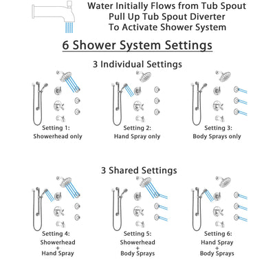 Delta Trinsic Chrome Dual Thermostatic Control Tub and Shower System, Diverter, Showerhead, 3 Body Sprays, and Hand Shower with Grab Bar SS17T45911