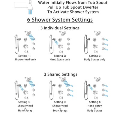 Delta Trinsic Chrome Dual Thermostatic Control Tub and Shower System, Diverter, Showerhead, 3 Body Sprays, and Hand Shower with Grab Bar SS17T45915