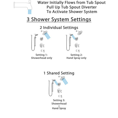 Delta Trinsic Chrome Finish Tub and Shower System with Dual Thermostatic Control Handle, Diverter, Showerhead, and Temp2O Hand Shower SS17T45924