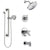 Delta Trinsic Chrome Tub and Shower System with Dual Thermostatic Control Handle, Diverter, Showerhead, and Hand Shower with Grab Bar SS17T45926