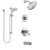 Delta Compel Chrome Finish Tub and Shower System with Dual Thermostatic Control, Diverter, Showerhead, and Temp2O Hand Shower with Slidebar SS17T46114
