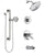 Delta Compel Chrome Finish Tub and Shower System with Dual Thermostatic Control Handle, Diverter, Showerhead, and Hand Shower with Grab Bar SS17T46116