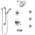 Delta Compel Chrome Dual Thermostatic Control Tub and Shower System, Diverter, Showerhead, 3 Body Sprays, and Hand Shower with Grab Bar SS17T46121