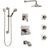 Delta Ara Stainless Steel Finish Dual Thermostatic Control Tub and Shower System, Diverter, Showerhead, 3 Body Jets, Grab Bar Hand Spray SS17T4671SS2