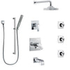 Delta Ara Chrome Tub and Shower System with Dual Thermostatic Control, 6-Setting Diverter, Showerhead, 3 Body Sprays, and Hand Shower SS17T46724