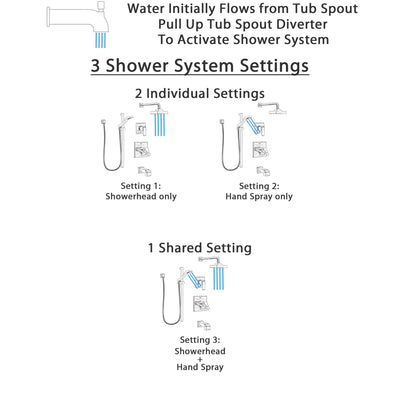 Delta Ara Stainless Steel Finish Tub and Shower System with Dual Thermostatic Control Handle, Diverter, Showerhead, and Hand Shower SS17T4672SS4