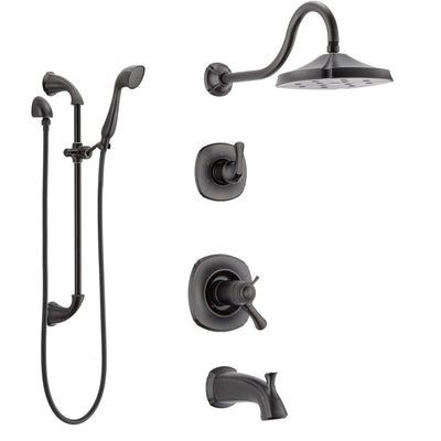 Delta Addison Venetian Bronze Tub and Shower System with Dual Thermostatic Control Handle, Diverter, Showerhead, and Hand Shower SS17T4921RB4