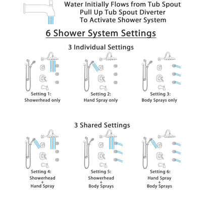 Delta Addison Venetian Bronze Dual Thermostatic Control Tub and Shower System, Diverter, Showerhead, 3 Body Sprays, Grab Bar Hand Spray SS17T4922RB1
