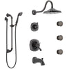 Delta Addison Venetian Bronze Tub and Shower System with Dual Thermostatic Control, Diverter, Showerhead, 3 Body Sprays, and Hand Shower SS17T4922RB4