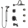 Delta Addison Venetian Bronze Tub and Shower System with Dual Thermostatic Control, Diverter, Showerhead, 3 Body Sprays, and Hand Shower SS17T4922RB5