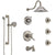 Delta Cassidy Stainless Steel Finish Dual Thermostatic Control Tub and Shower System with Showerhead, 3 Body Jets, Grab Bar Hand Spray SS17T4971SS4