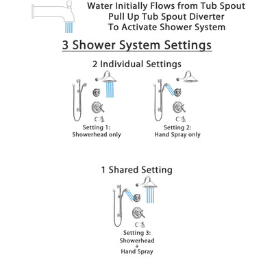 Delta Cassidy Polished Nickel Tub and Shower System with Dual Thermostatic Control Handle, Diverter, Showerhead, and Hand Shower SS17T4972PN2