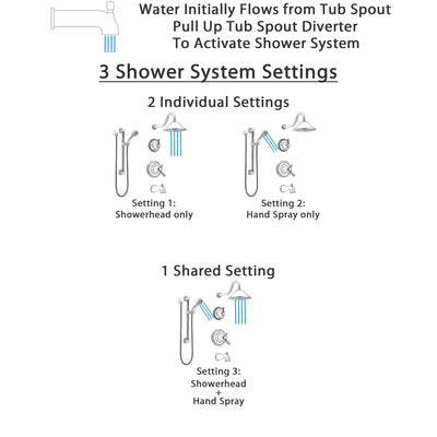 Delta Cassidy Stainless Steel Finish Dual Thermostatic Control Tub and Shower System, Diverter, Showerhead, and Hand Shower with Grab Bar SS17T4972SS3