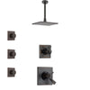 Delta Dryden Venetian Bronze Shower System with Dual Thermostatic Control Handle, Diverter, Ceiling Mount Showerhead, and 3 Body Sprays SS17T511RB5