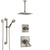 Delta Dryden Dual Thermostatic Control Stainless Steel Finish Shower System, Diverter, Ceiling Mount Showerhead, and Grab Bar Hand Shower SS17T511SS2