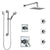 Delta Dryden Chrome Shower System with Dual Thermostatic Control, Diverter, Showerhead, 3 Body Sprays, and Hand Shower with Grab Bar SS17T5128
